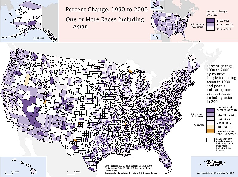 Asian population subgroups in census 2000