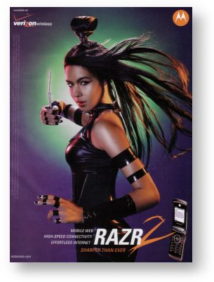 Orientalist ad for Motorola Razr