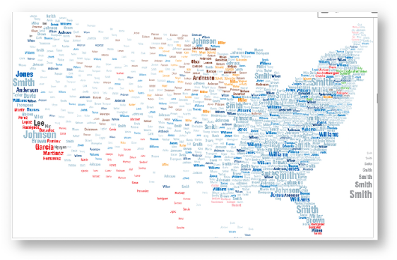 Map of American Surnames © National Geographic Society