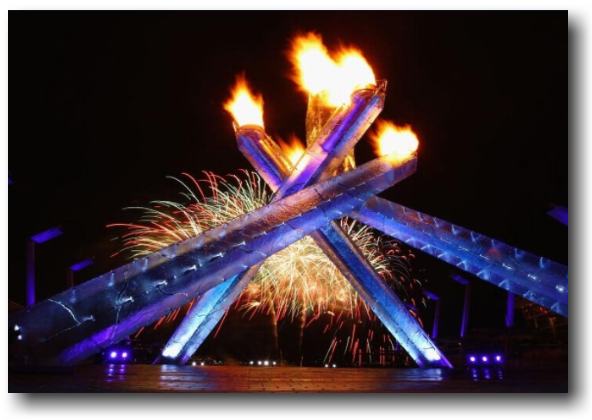 The Olympic Torch at the Opening Ceremonies © Richard Heathcote