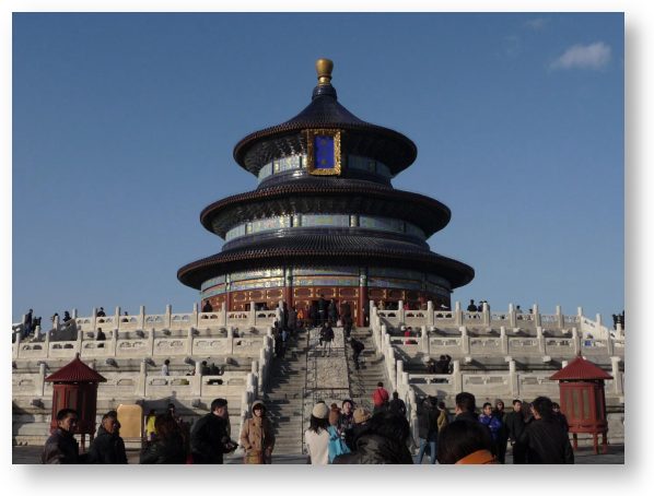 Inside the Temple of Heaven complex